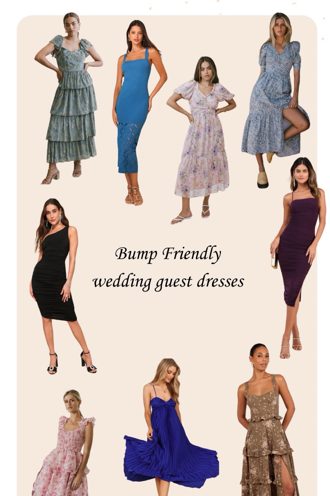 Bump friendly wedding guest dresses! Dresses are sooo nice to wear during pregnancy! Found some cute fall wedding options for yall! 
#weddingguest #wedding #bump #pregnancy

#LTKU #LTKStyleTip #LTKBump