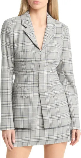 Plaid Corset Blazer | Nordstrom