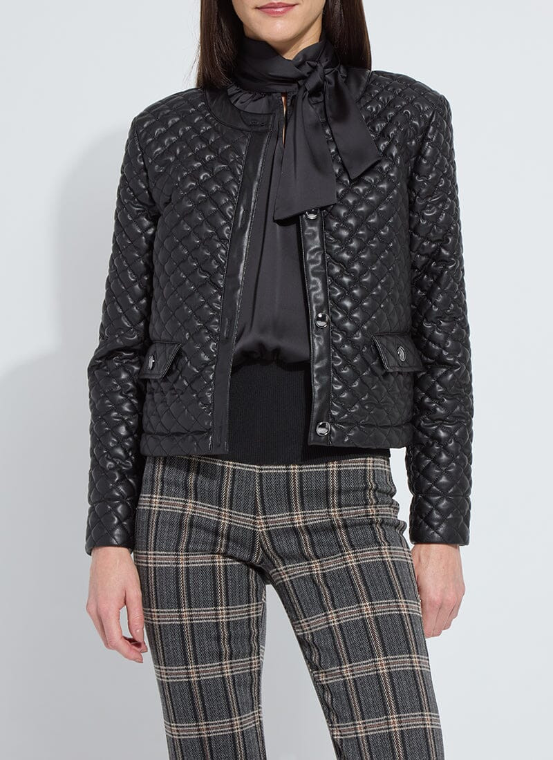 Aurelle Quilted Vegan Leather Jacket | Lysse NY