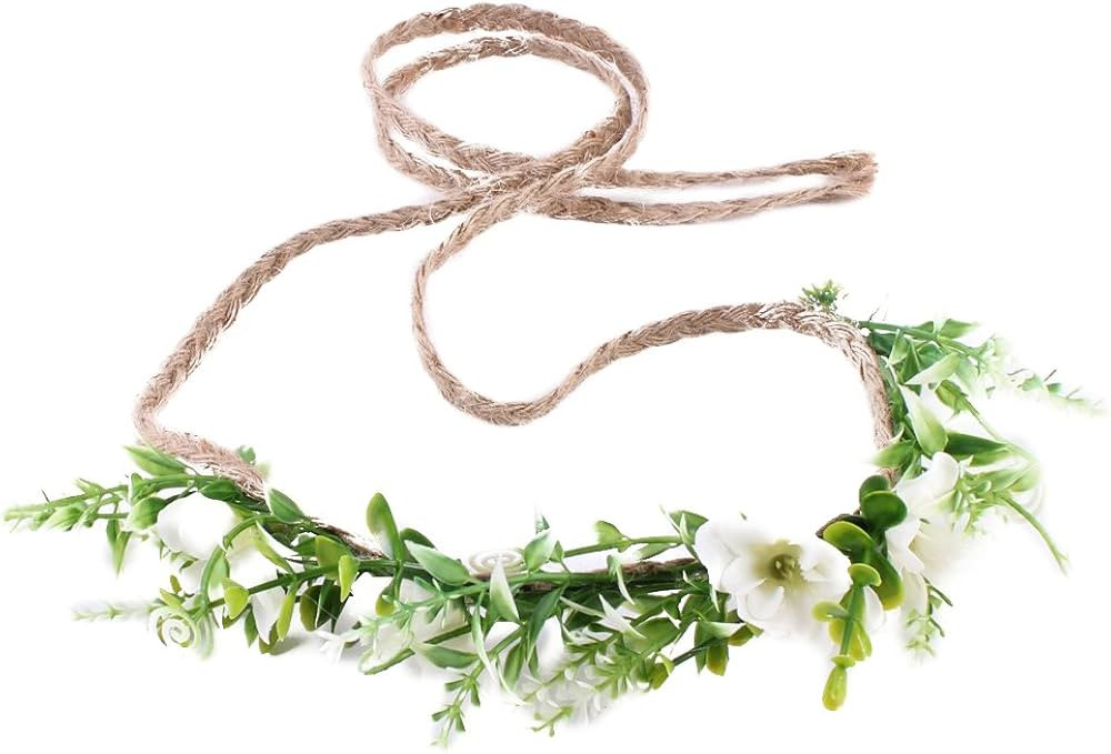 Ever Fairy Tieback Flower Crown Flower Headband Baby Girl Toddler Woodland Green Leaf Floral Crow... | Amazon (US)