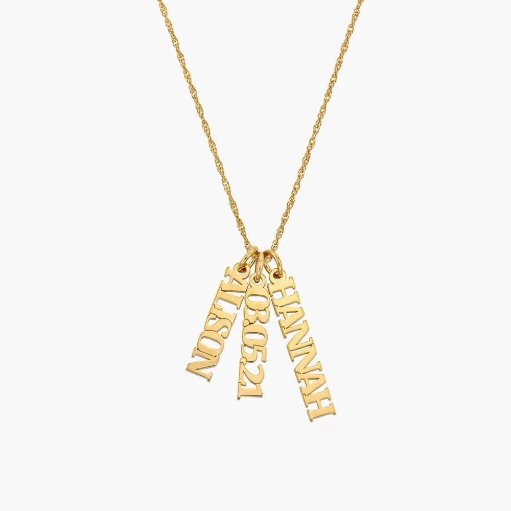 Singapore Chain Name Necklace - Gold Vermeil | Oak & Luna (US)