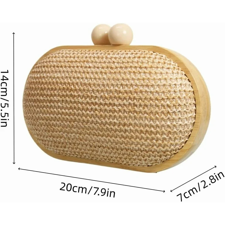 CAILDANL Straw Clutch Handbags Women Beach Crossbody Hand-woven Summer Purse Wallet Top handle Ev... | Walmart (US)