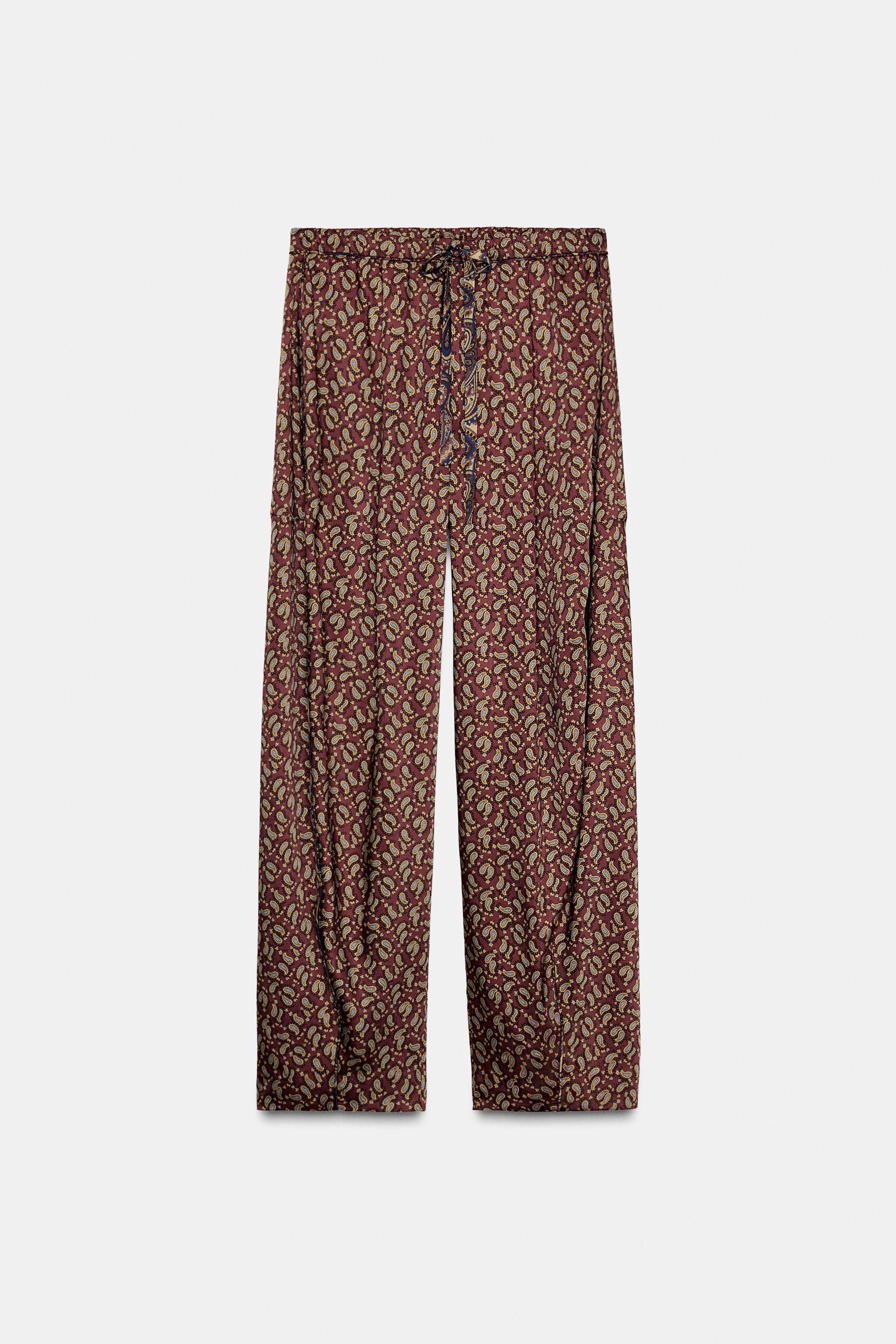 ZW COLLECTION PAISLEY PAJAMA PANTS | Zara US