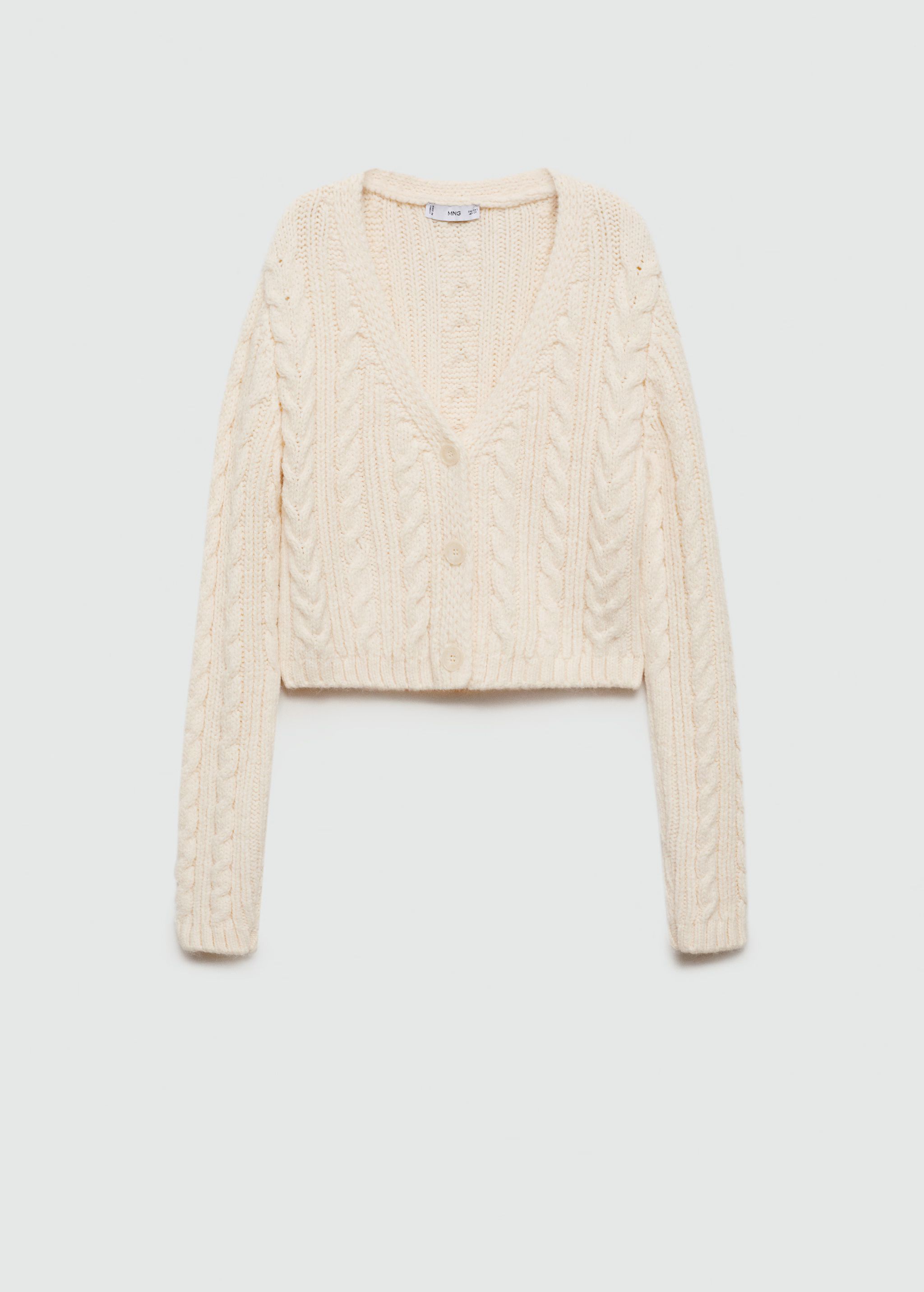 Buttoned knit braided cardigan - Woman | MANGO USA | MANGO (US)