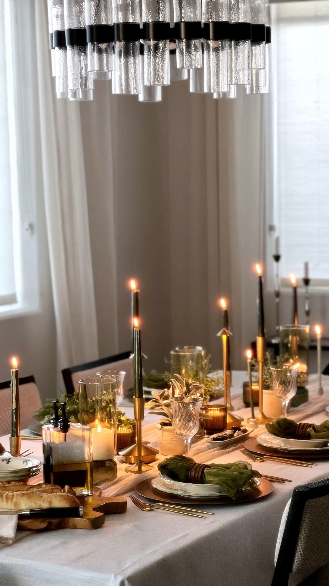 Layered green and neutral tablescape featuring scalloped floral dinnerware, soft linen napkins, natural wood textures, gold flatware, and fresh greenery for an elevated everyday table.

Green floral ceramic plates, scalloped dinnerware set, Bella Maison dishes, salad plates, soup bowls, ceramic serveware, neutral linen napkins, olive green napkins, gauze table linens, wooden napkin rings, round wood tray, wood serving board, fresh limes decor, citrus styling, gold flatware set, gold utensils, brushed gold silverware, ribbed glass goblets, vintage style glassware, clear stemware, tabletop greenery, potted herbs, faux plants decor, neutral vases, modern organic table decor, layered tablescape, everyday hosting table, spring summer table setting, earthy table styling, natural textures home decor, kitchen counter styling, modern hostess table

#LTKfoodie #LTKHome #LTKSeasonal