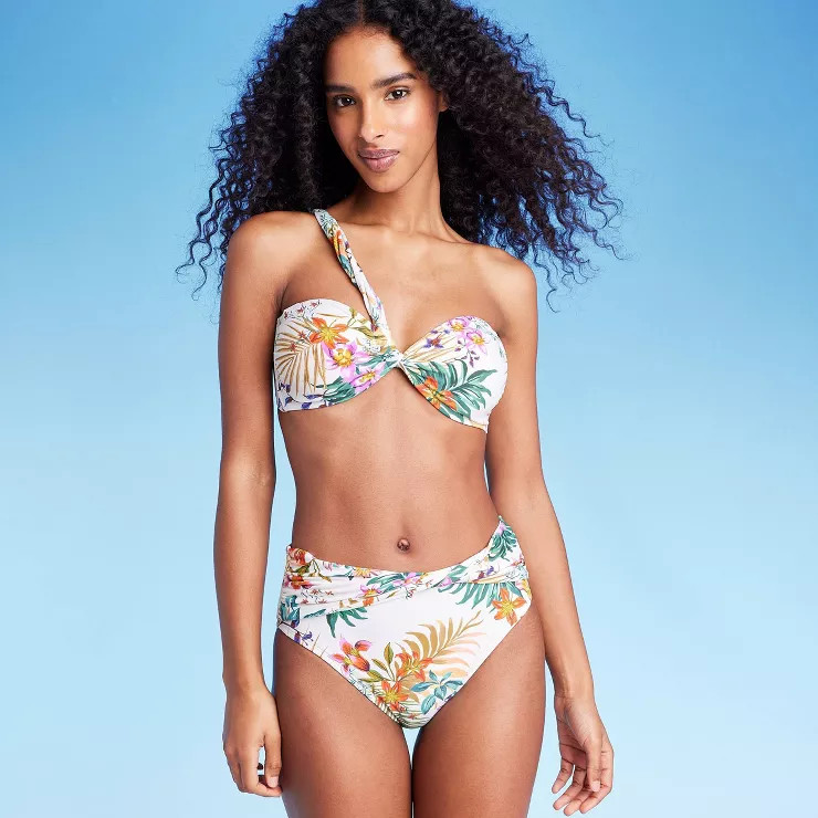 Women's Twist-Front High Waist Medium Coverage Bikini Bottom - Shade & Shore™ | Target