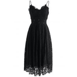 Spirit of Romance Lace Cami Dress in Black | Chicwish