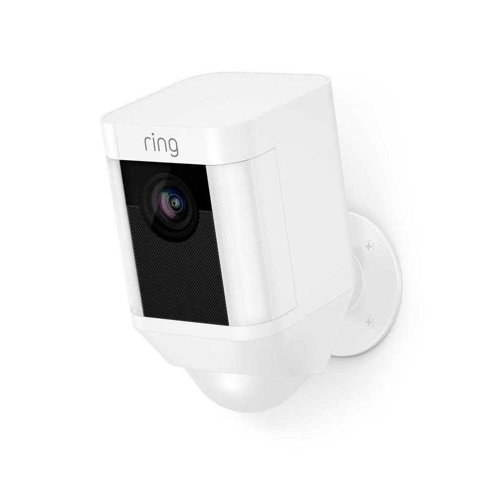 Ring Spotlight Cam Battery HD Security Camera with Built Two-Way Talk and a Siren Alarm, White, W... | Amazon (US)