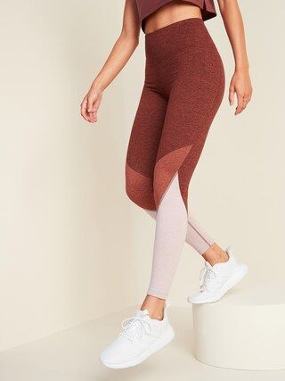 High-Waisted Elevate CozeCore Color-Blocked Leggings for Women | Old Navy (US)
