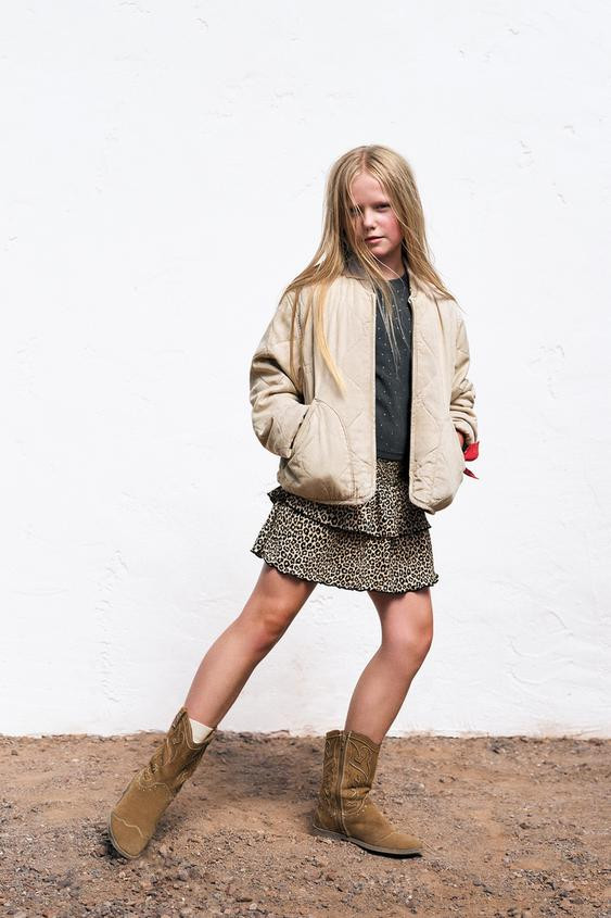 ANIMAL PRINT TEXTURED SKORT | Zara US