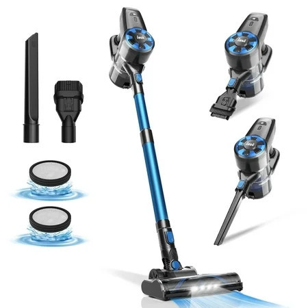 INSE Cordless Vacuum Cleaner,Ultra-Lightweight,LED Headlights,Removable Handheld Vacuum for Pet Hair Carpet Hardfloors,N3S/N3X | Walmart (US)