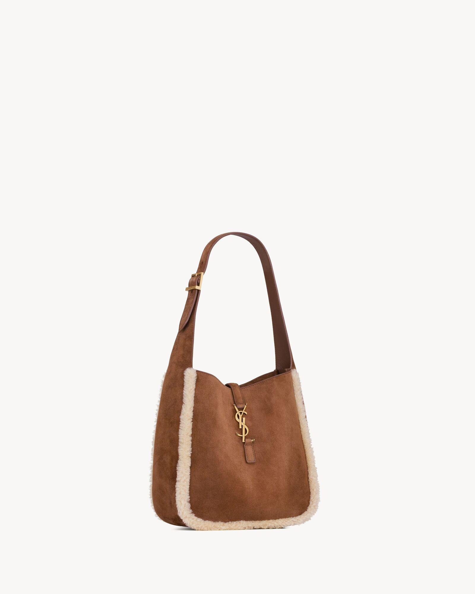 small le 5 à 7 supple in suede and shearling | Saint Laurent Inc. (Global)