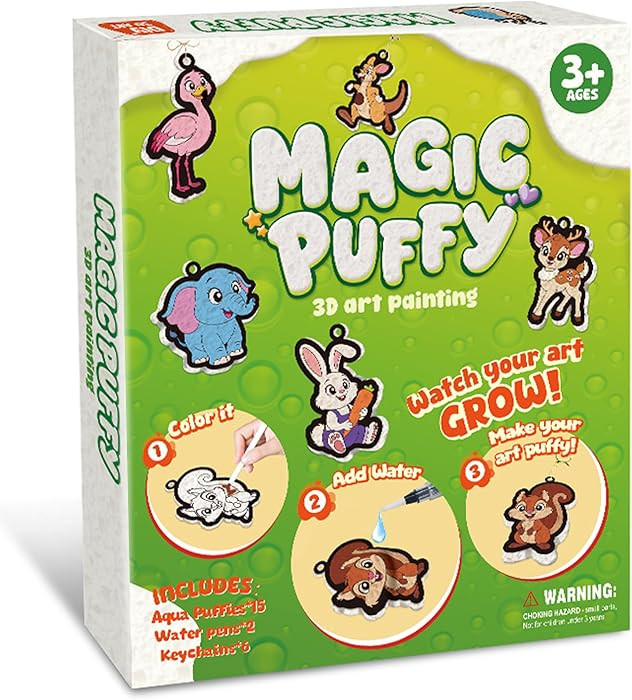 MZYTOZA Magic Foam Texture Painting Kit - 3D Art Craft Aqua Puffs Paint Kit, 15 Mess-Free Paint b... | Amazon (US)