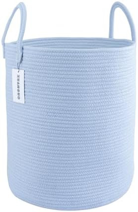 XUANGUO Cotton Rope Laundry Basket Hamper for Clothes Woven Storage Basket for Living Room Bedroo... | Amazon (US)