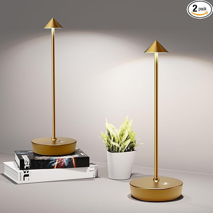 Cordless Table Lamps Rechargeable, 6000mAh Battery Operated LED Desk Lamp Outdoor Waterproof Port... | Amazon (US)