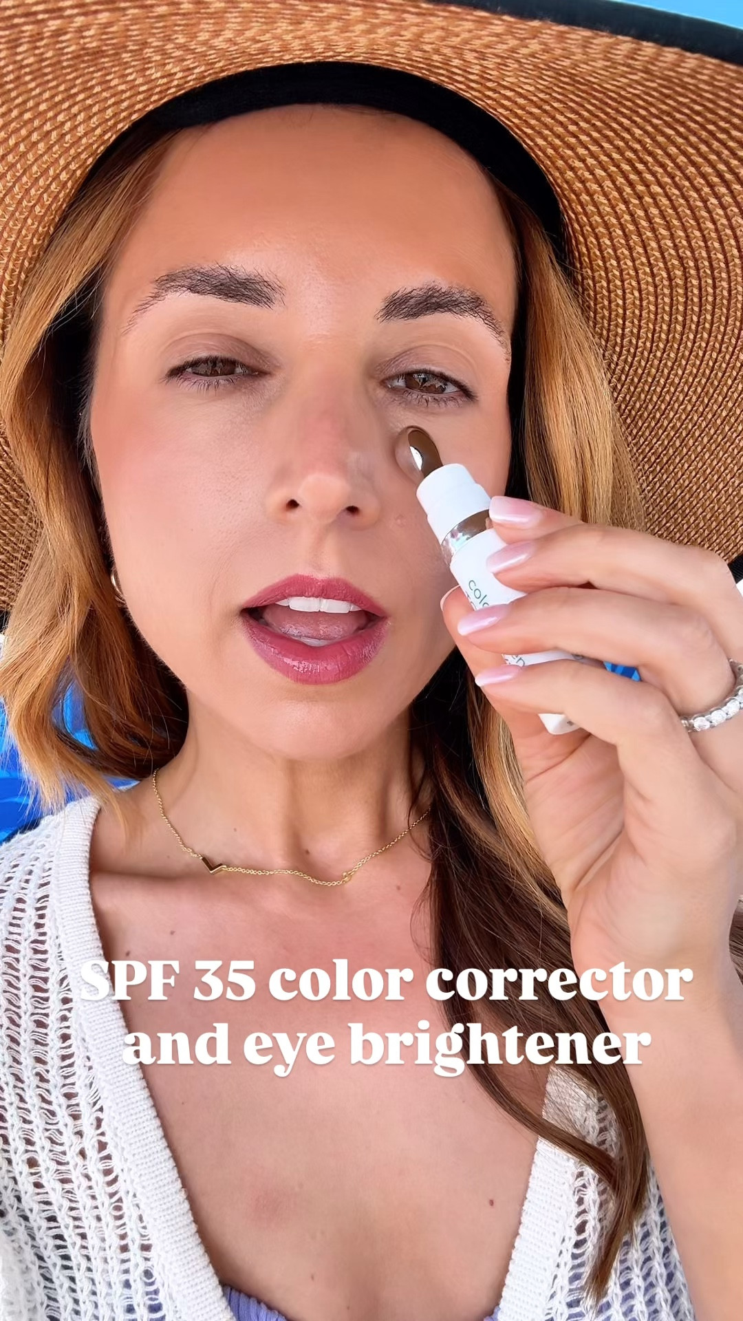 I love this spf 35 color corrector and under eye brightener! Perfect for the beach and vacation! Beach days are the best days! Crochet maxi coverup dress. Target strapless bikini. Beach vacation. Resort wear. Resort outfit. Vacation outfit. Eric Javitts packable hat. Tory Burch jelly buckle sandals.

#LTKselfcare #LTKTravel #LTKBeauty