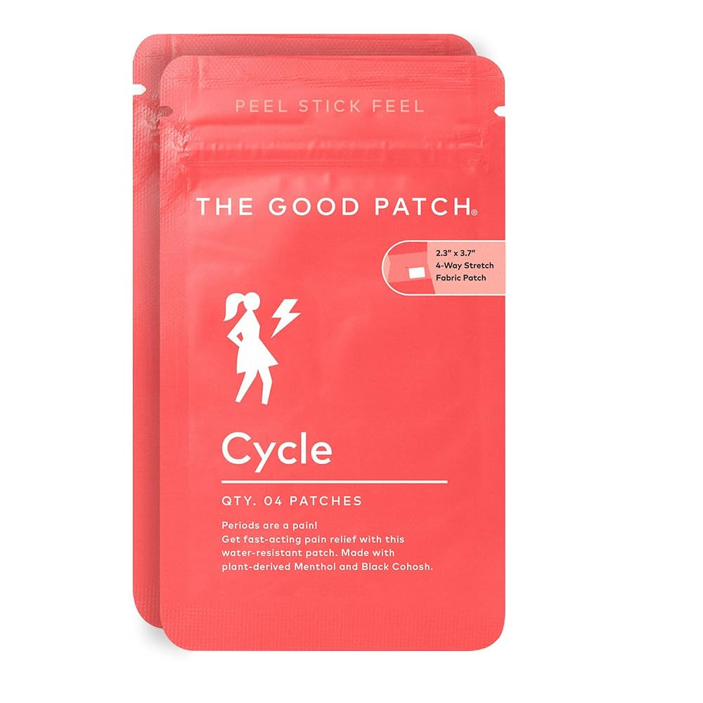 The Good Patch Cycle Period Pain Patch for Cramps, Natural Patch with Menthol, Black Cohosh, Plan... | Amazon (US)