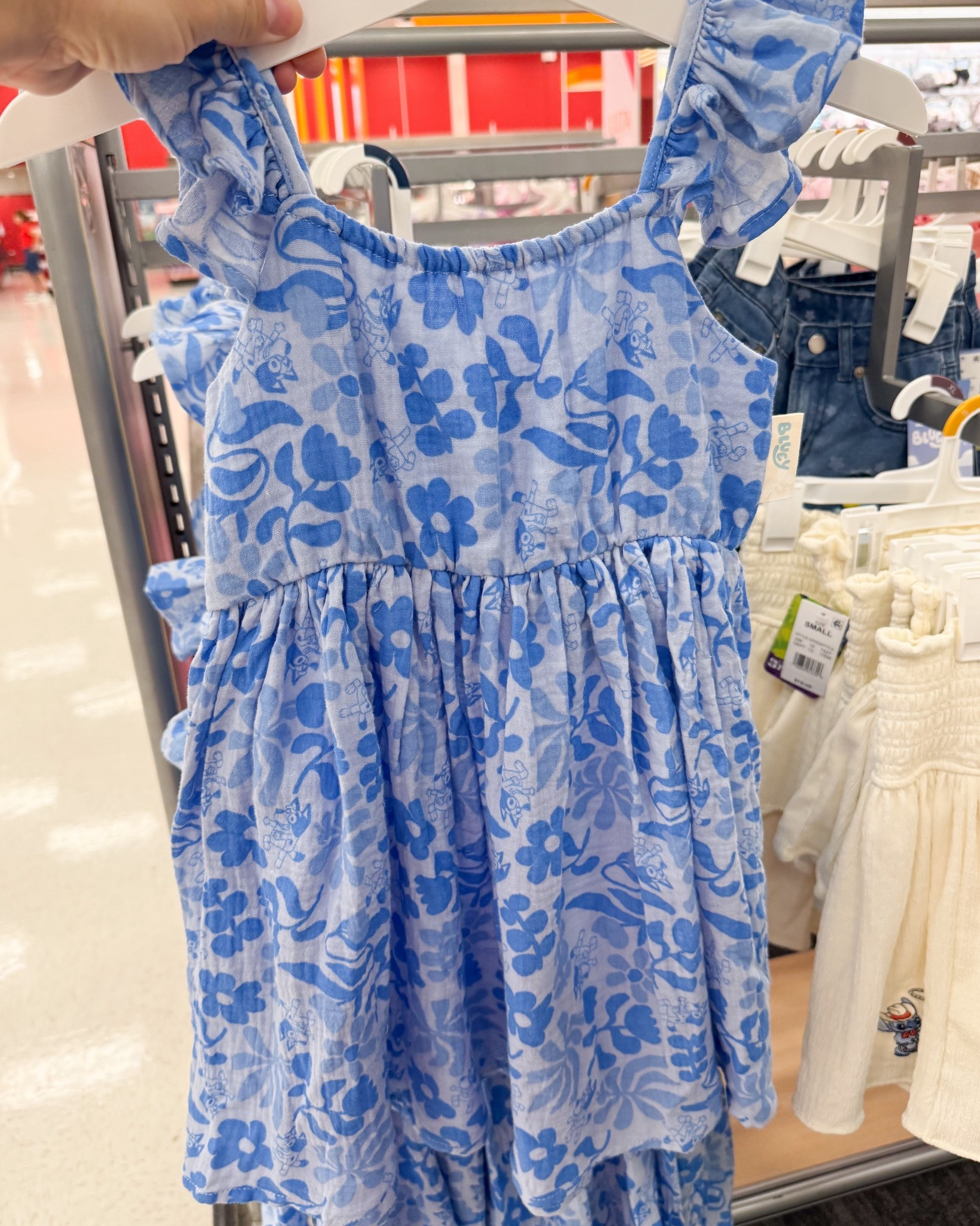 Can you spot BLUEY on this adorable dress at Target?! 🎯 

I thought it was such a cute dress and THEN I saw it was a Bluey dress too! So cute if you have a daughter that loves Bluey. 💙

Love that it’s a character dress but still looks DRESSY. #momwin

#targetfinds

#LTKKids #LTKFamily #LTKBaby