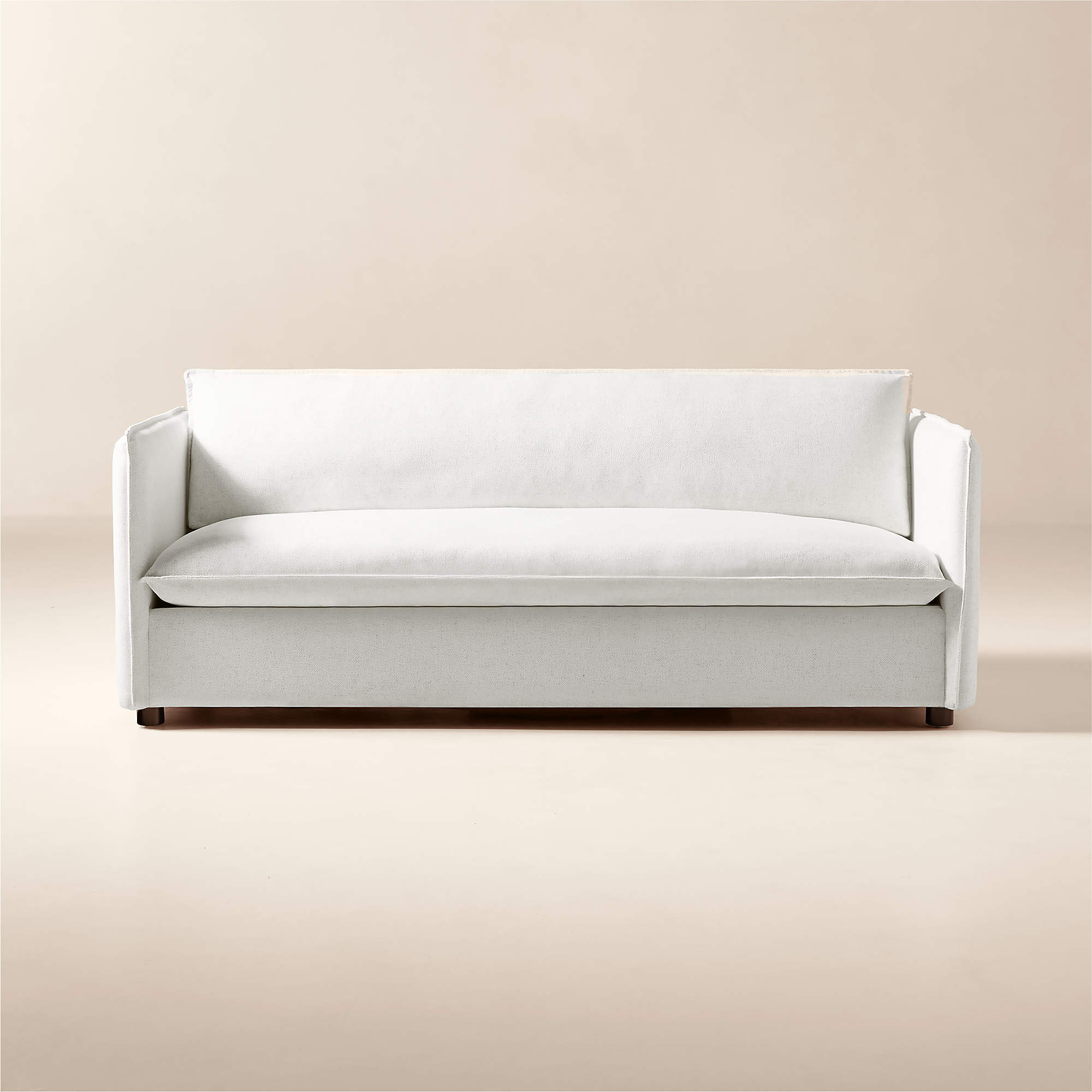 Corroy 78.25" White Performance Fabric Apartment Sofa + Reviews | CB2 | CB2