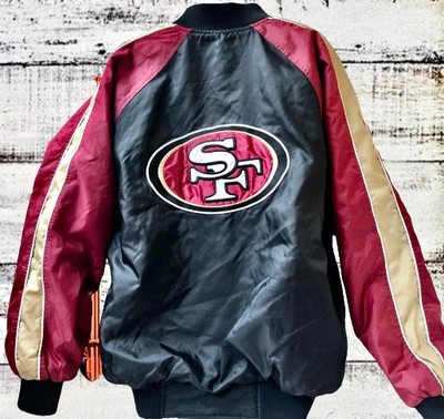 NFL Full Zip Bomber Jacket San Francisco 49ers Mens Large L Vintage | eBay US