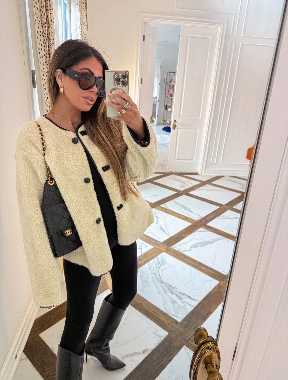 I am wearing a size small in bodysuit and size medium in sherpa jacket! 

Target finds, Target jacket, Sherpa jacket, Faux Leather lined, Statement Coat, Jackets, Emily Ann Gemma

#LTKFindsUnder50 #LTKHoliday #LTKootd