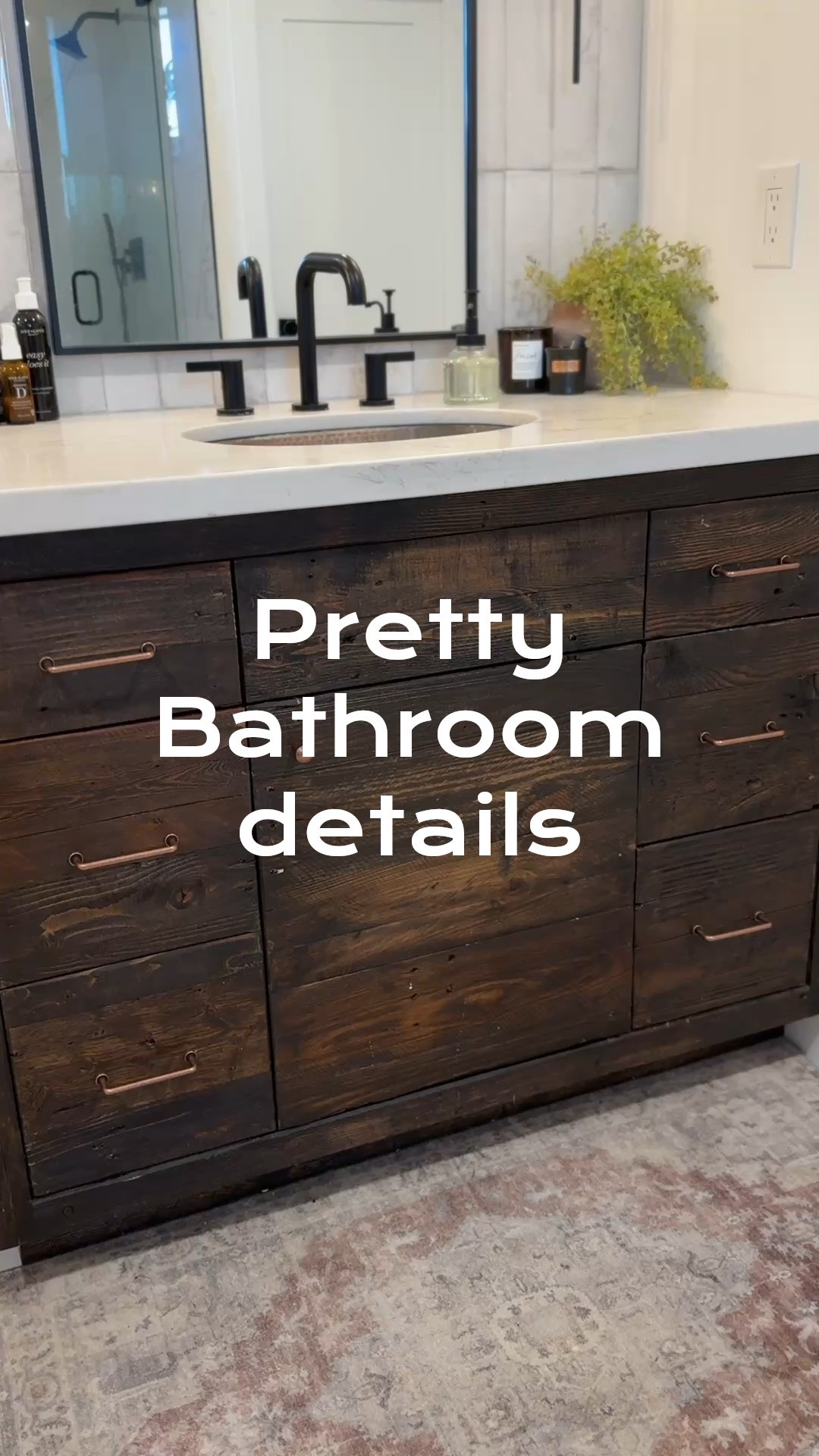 Sharing some pretty details of one of my latest bathroom designs! Refined and rustic, this bathroom feels fresh and modern and cozy all at once.😍

#LTKFindsUnder100 #LTKSaleAlert #LTKHome