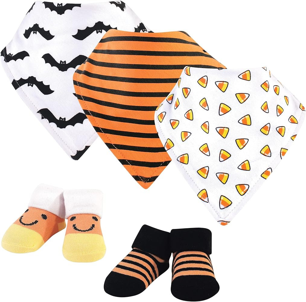 Hudson Baby Unisex BabyCotton Bib and Sock Set | Amazon (US)