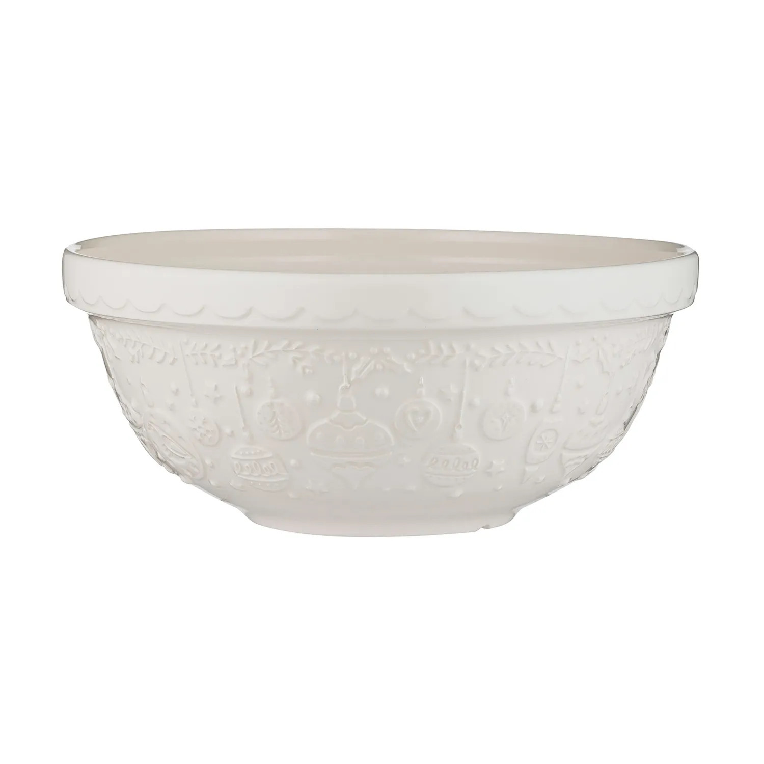 Mason Cash Deck The Halls Cream Mixing Bowl, 2.85 qt. | Sur La Table