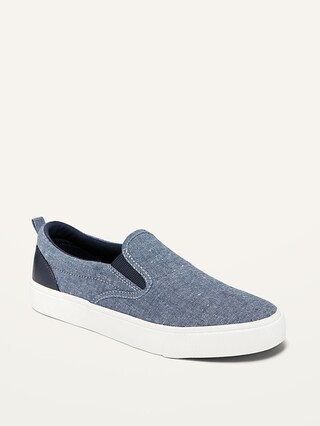 Gender-Neutral Chambray Slip-On Sneakers For Kids | Old Navy (US)