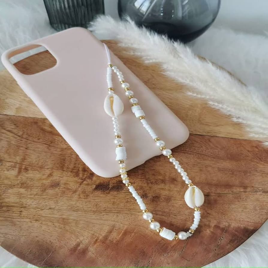 Cell Phone Lanyard Strap, Bohemia Beads Love Heart Letters Smartphone Charms Strap Beads Pearl Ro... | Amazon (US)