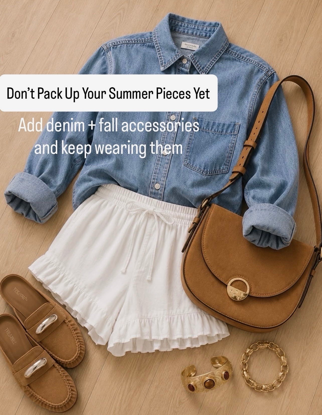 My favorite secret for making summer clothes last longer! 😍 Such an effortless way to style white ruffle shorts for cooler days!

#LTKgrwm #LTKootd #LTKSeasonal