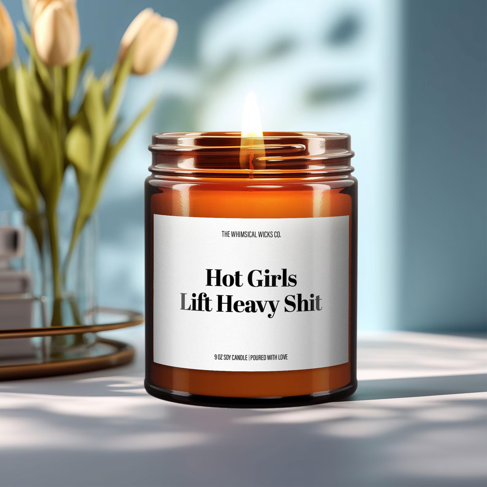 Hot Girls Lift Heavy Shit, Funny Fitness Candle, Gym Candle, Workout Candle, Weightlifting Candle... | Etsy (US)