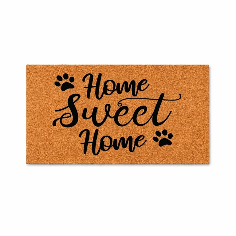 Home Sweet Home Doormat, Paw Print Welcome Mat, Indoor Outdoor Entryway Rug (18x30 inches) 3107 | Walmart (US)