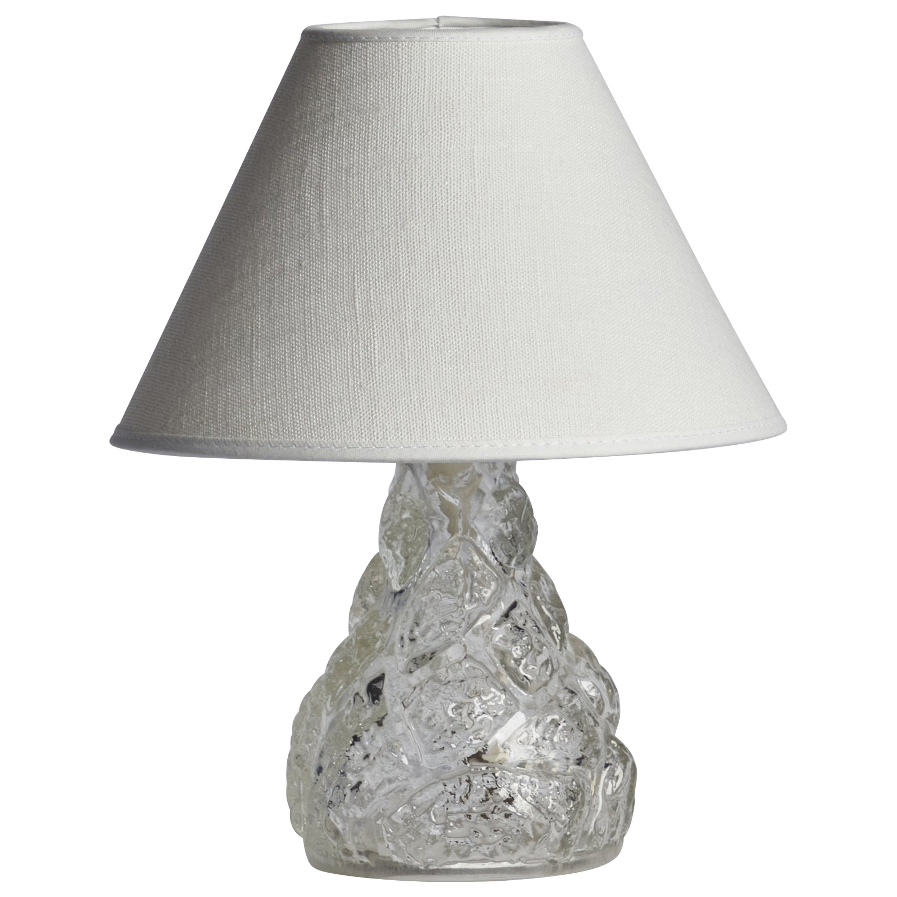 Swedish Designer, Freeform Table Lamp, Glass, Sweden, 1940s | 1stDibs