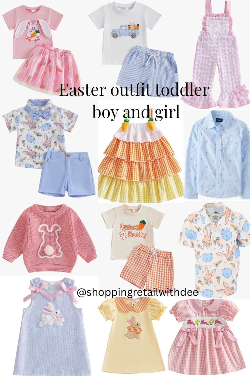 Easter outfit ideas for toddler boys & girls 🐣🌸 The sweetest spring styles for church, family brunch, egg hunts, and Easter pictures. From pastel dresses and smocked details to button-down shirts and bow ties, these toddler Easter outfits are perfect for spring celebrations. Cute, comfortable, and picture-ready 💛 #ToddlerEasterOutfit
#EasterOutfitIdeas LTKEaster
#ToddlerSpringStyle
#EasterSundayLook
#KidsEasterFashion
#ToddlerBoyStyle
#ToddlerGirlStyle
#SpringFamilyPhotos
#EasterPictureOutfit #LTKSpring
#KidsSpringOutfits

#LTKKids