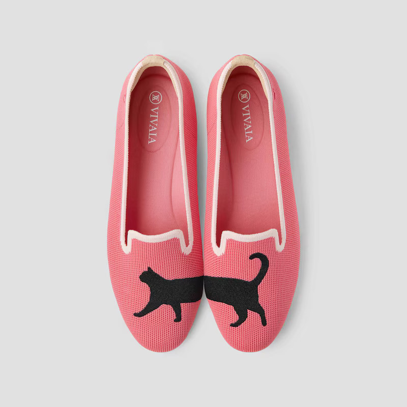 Round-Toe Embroidered Loafers (Audrey) | VIVAIA