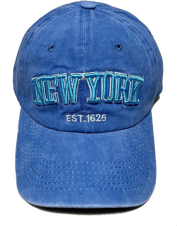 New York Cotton Baseball Cap, Classic Vintage Washed Dad Hat Adjustable Snapback Summer Hats for ... | Amazon (US)
