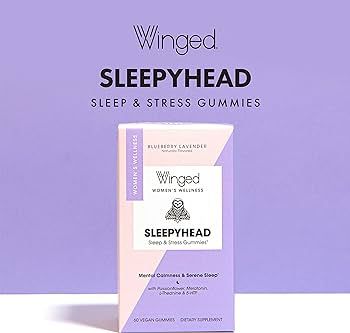 Winged Sleepyhead Gummies | Non-Habit Forming Natural Sleep Supplement | 8 Powerful Nutrients wit... | Amazon (US)