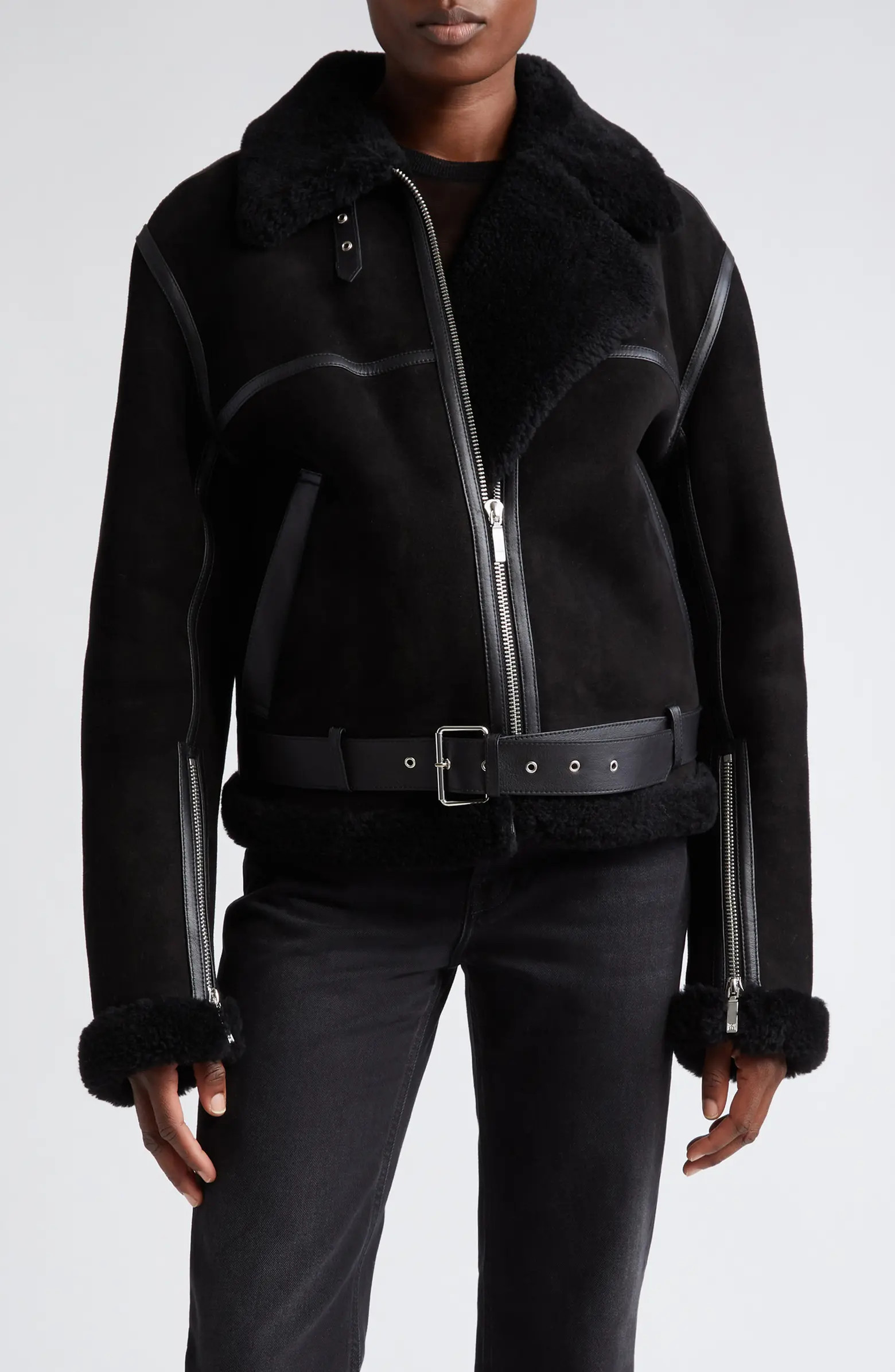 Genuine Shearling Aviator Jacket | Nordstrom