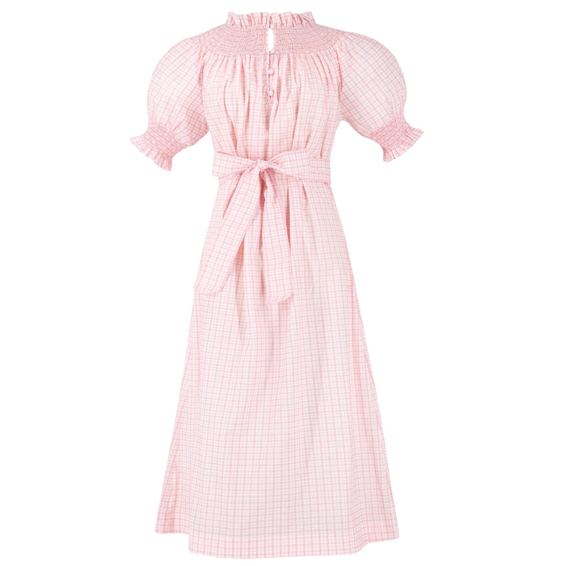Women's Alice Dress - Amor Pink Gingham | Dondolo