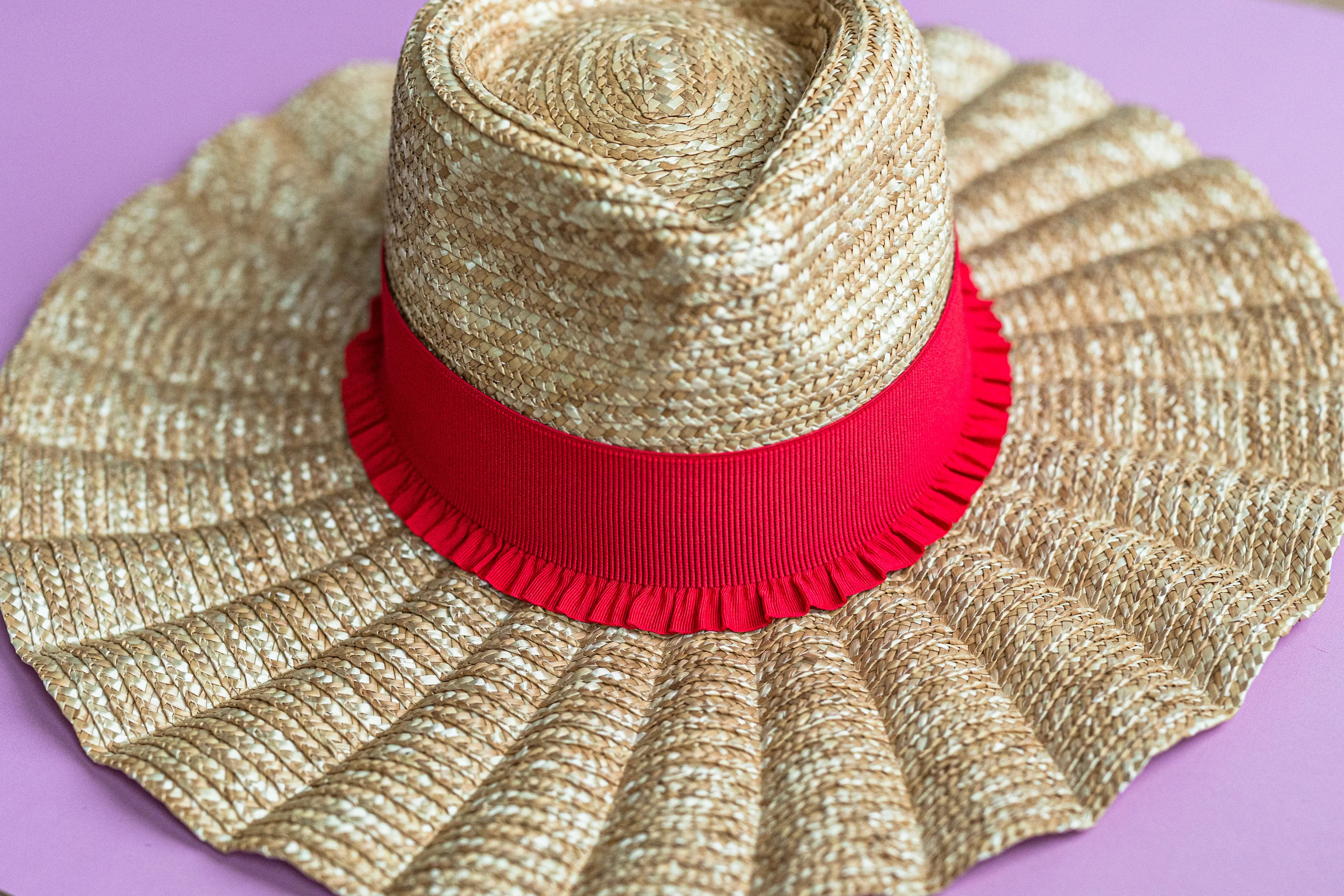 2\u201d Red Ruffle Hat Band | Bandette Bands