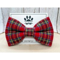 Tartan Plaid Dog Bow Tie, Bowtie, Ties, Pet Cute Tie | Etsy (US)