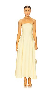 Favorite Daughter The Favorite Linen Dress in Moonbeam from Revolve.com | Revolve Clothing (Global)