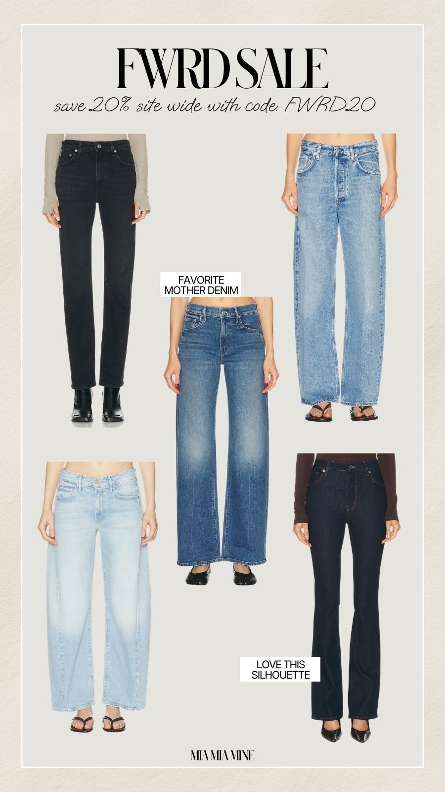 Fwrd spring sale - save 20% off site wide with code FWRD20
Mother lasso jeans on sale along with my other favorite styles from frame and citizens of humanity!

#LTKOver40 #LTKSaleAlert #LTKPetite