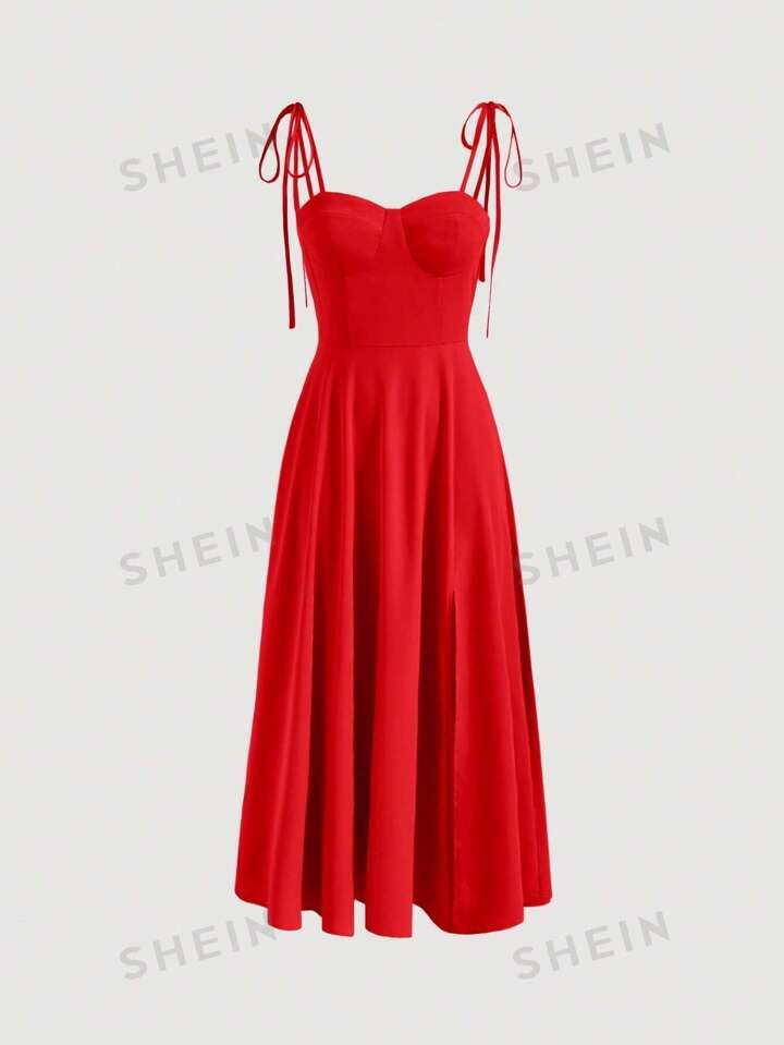 SHEIN MOD Solid Bustier Cami Dress | SHEIN