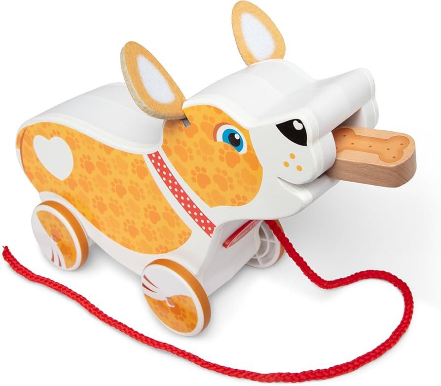 Melissa & Doug Feed, Walk & Poo Pup Wooden Preschool Pull Toy Play Set Ages 3+ - FSC Certified | Amazon (US)