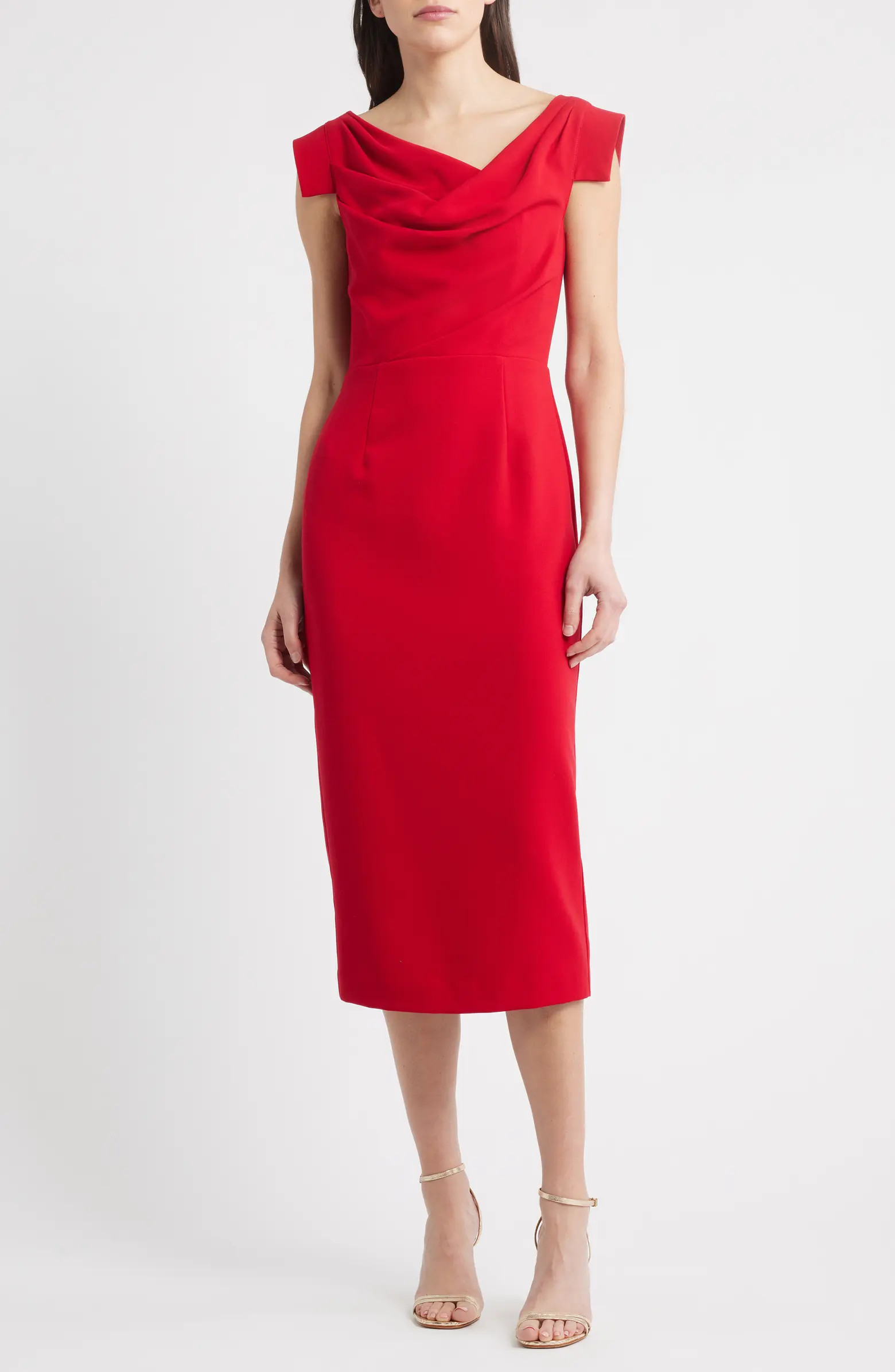 Jacqueline Midi Gabardine Sheath Dress | Nordstrom