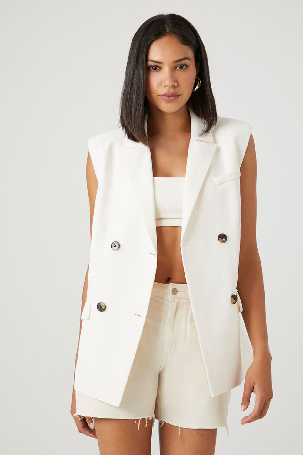 Notched Double-Breasted Vest | Forever 21 (US)