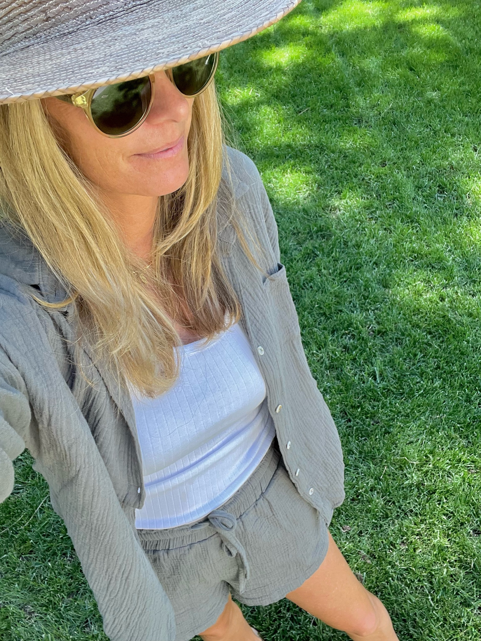 Amazon set!  Love this gauzy set.  Is size up one. It shrinks a bit after a wash.   Wear with. Cami or straight up.  Under $50

#LTKtravel #LTKunder50