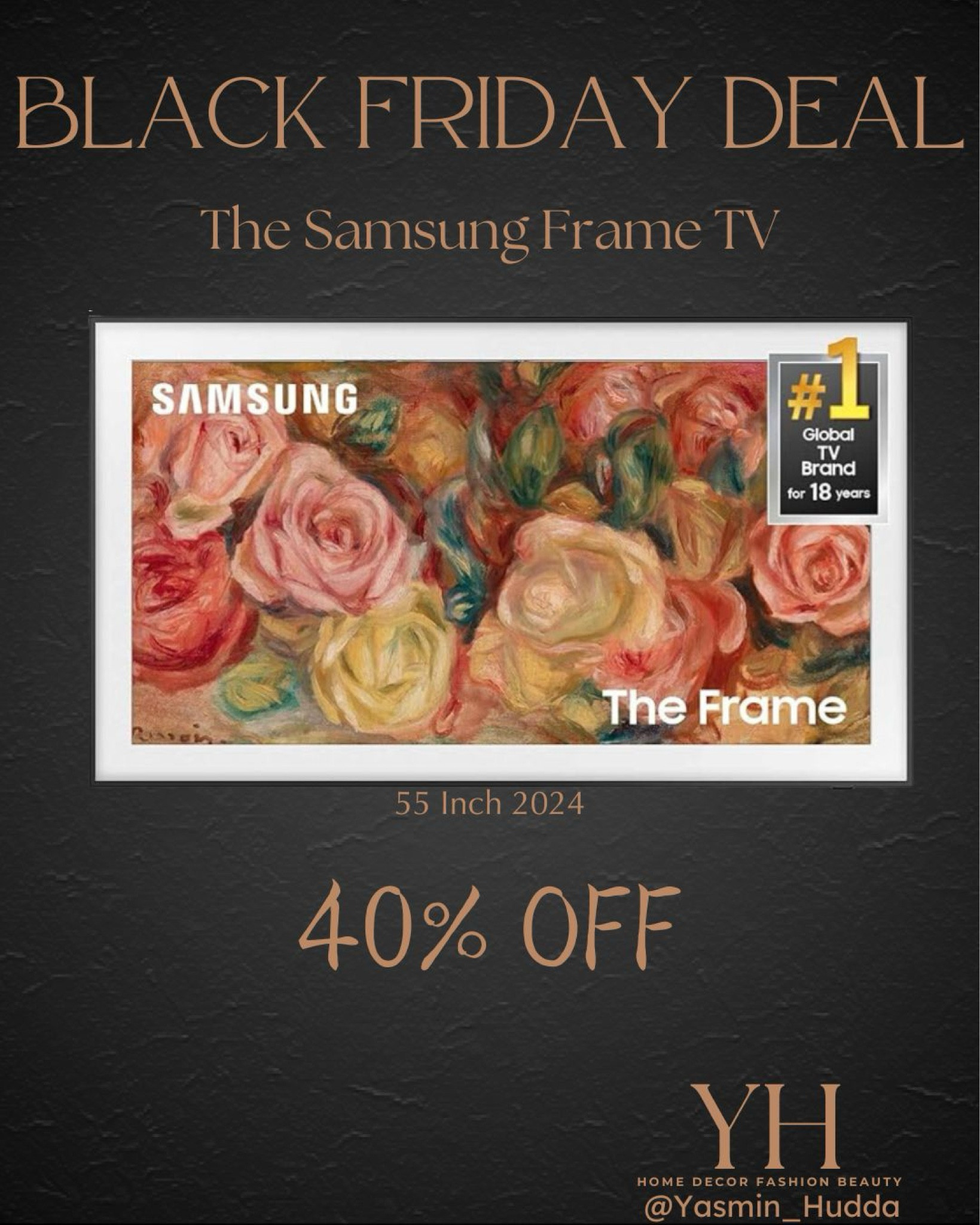 Samsung frame tv is on sale for Black Friday deal. 
Amazon favorites


#LTKGiftGuide #LTKHoliday #LTKSaleAlert